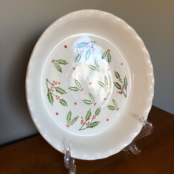 80’s Vintage Holly Leaf Country Pie Plate - Picture 10 of 13